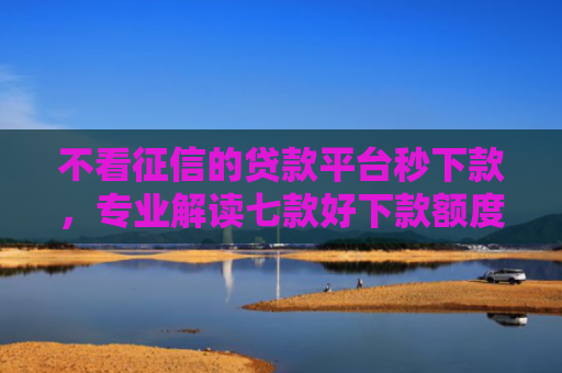 不看征信的贷款平台秒下款，专业解读七款好下款额度大的网贷口子