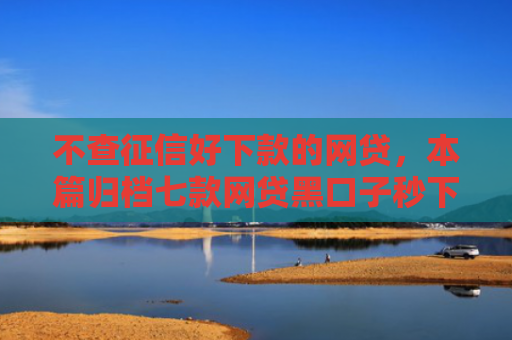 不查征信好下款的网贷，本篇归档七款网贷黑口子秒下款有哪些