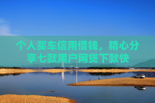 个人买车信用借钱，精心分享七款黑户网贷下款快