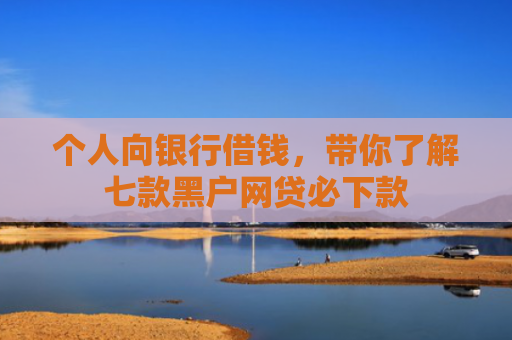 个人向银行借钱，带你了解七款黑户网贷必下款