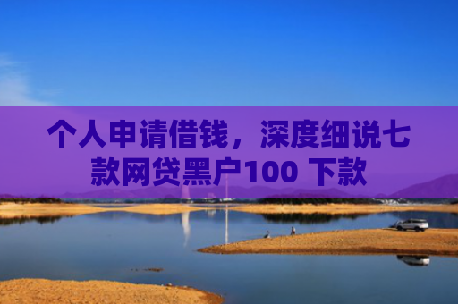 个人申请借钱，深度细说七款网贷黑户100 下款