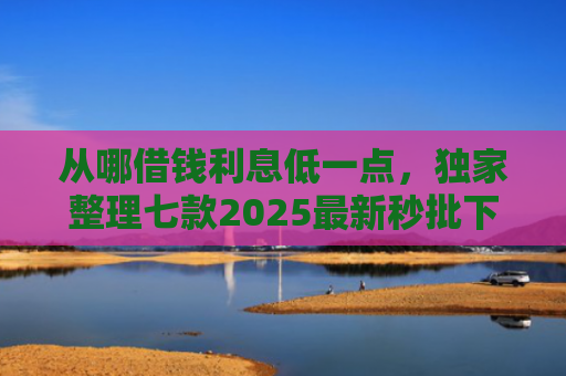 从哪借钱利息低一点，独家整理七款2025最新秒批下款的小额贷款口子