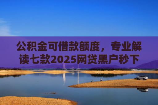 公积金可借款额度，专业解读七款2025网贷黑户秒下款