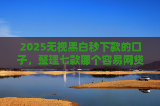 2025无视黑白秒下款的口子，整理七款那个容易网贷下款的口子