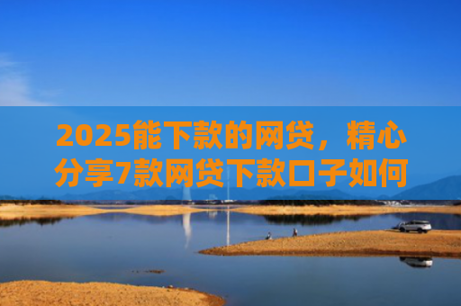 2025能下款的网贷，精心分享7款网贷下款口子如何申请