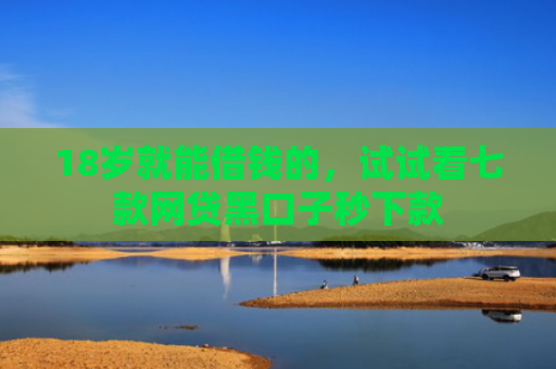 18岁就能借钱的，试试看七款网贷黑口子秒下款