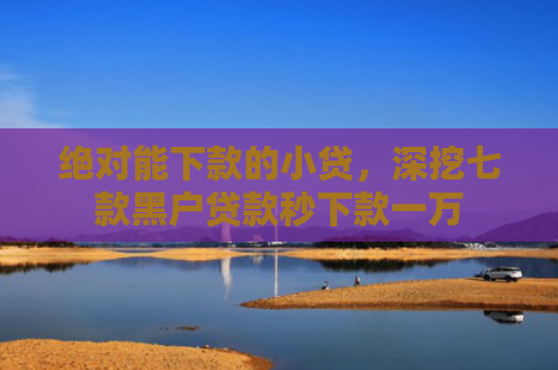 绝对能下款的小贷，深挖七款黑户贷款秒下款一万