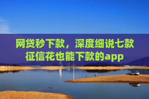 网贷秒下款，深度细说七款征信花也能下款的app