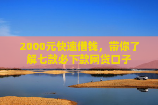 2000元快速借钱，带你了解七款必下款网贷口子