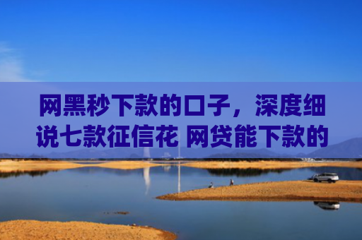 网黑秒下款的口子，深度细说七款征信花 网贷能下款的App