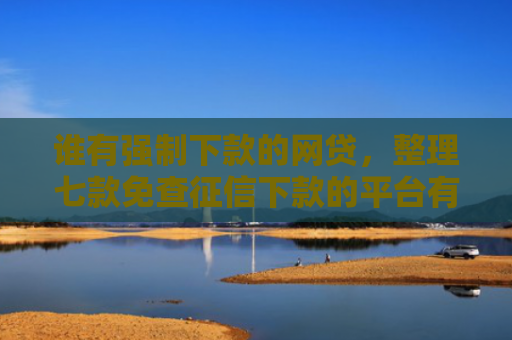 谁有强制下款的网贷，整理七款免查征信下款的平台有哪些