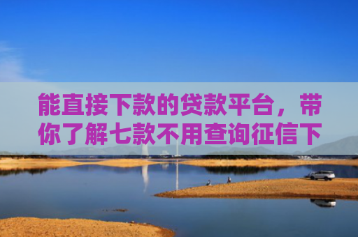 能直接下款的贷款平台，带你了解七款不用查询征信下款平台