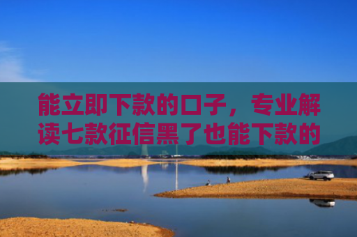 能立即下款的口子，专业解读七款征信黑了也能下款的网贷