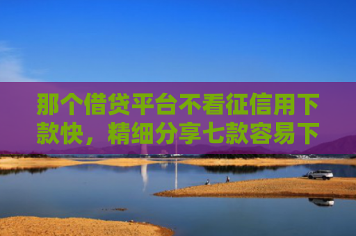 那个借贷平台不看征信用下款快，精细分享七款容易下款的网贷不看征信