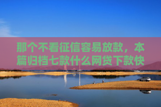 那个不看征信容易放款，本篇归档七款什么网贷下款快不看征信