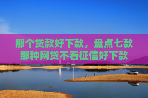 那个贷款好下款，盘点七款那种网贷不看征信好下款