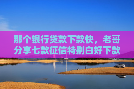 那个银行贷款下款快，老哥分享七款征信特别白好下款的网贷