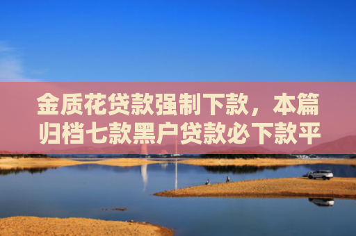 金质花贷款强制下款，本篇归档七款黑户贷款必下款平台