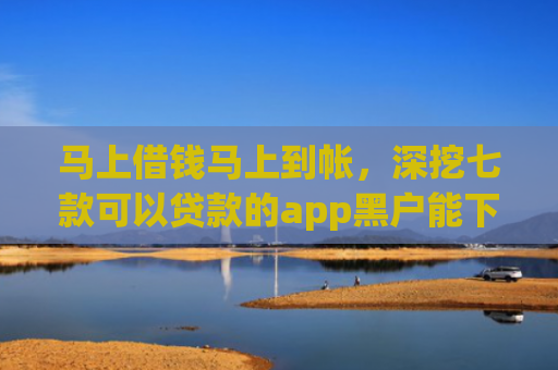 马上借钱马上到帐，深挖七款可以贷款的app黑户能下款吗