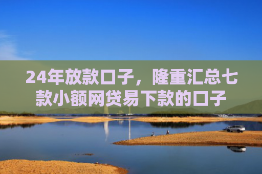 24年放款口子，隆重汇总七款小额网贷易下款的口子